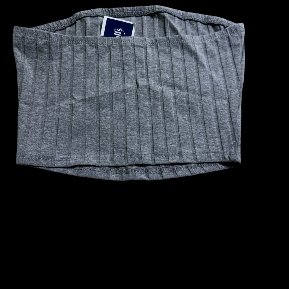 Bozzolo Charcoal Ribbed Top - Picture 3 of 7